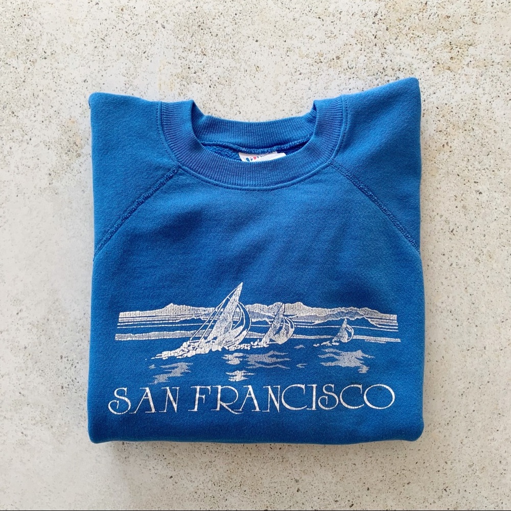 💙 VINTAGE San Francisco CA Sweatshirt size M - L